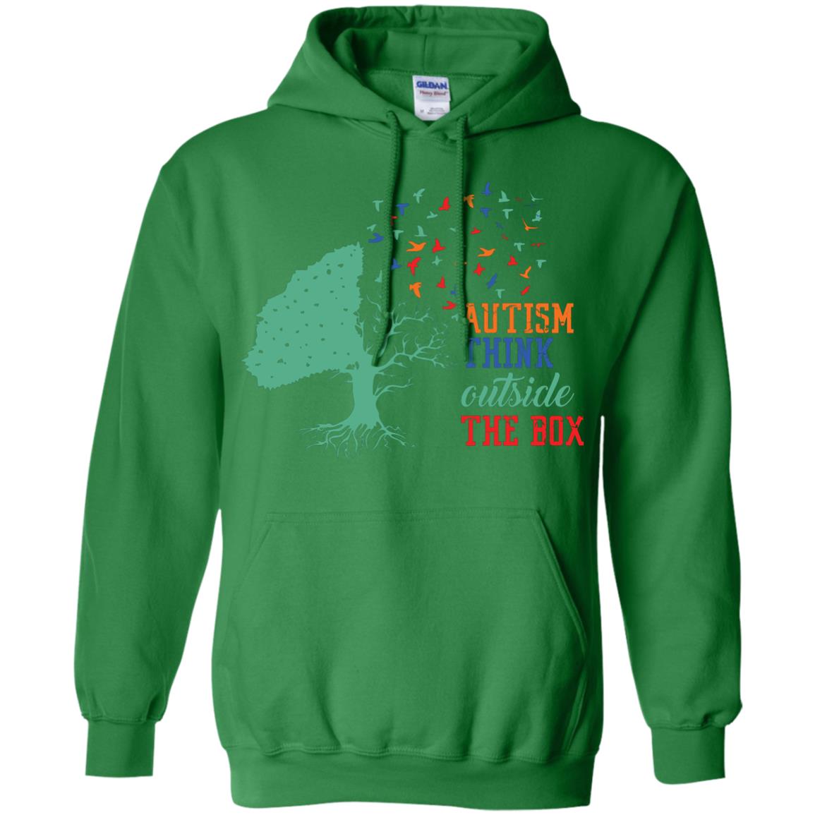 Autism Think Outside The Box Autism Awearness T-shirt Irish Green