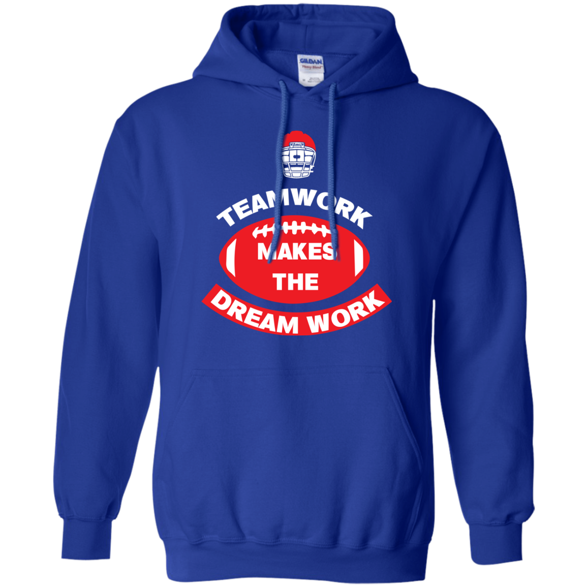 Football T-shirt TeamWork Makes The Dreamwork Royal