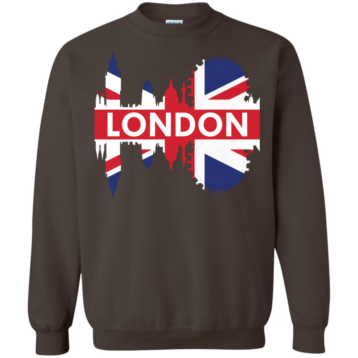 Flag Of United Kingdom London Gift Shirt For Britain Dark Chocolate