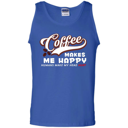 Coffee Makes Me Happy Coffee Lover T-shirt Royal