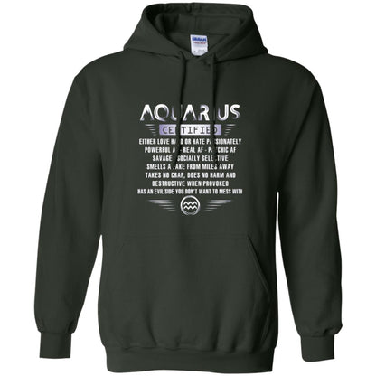 Aquarius Certified Either Love Hard T-shirt Forest Green