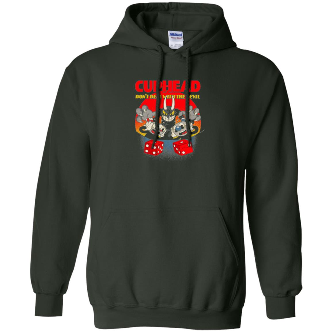 Gamer T-shirt Cuphead Don_t Deal With The Devil Forest Green