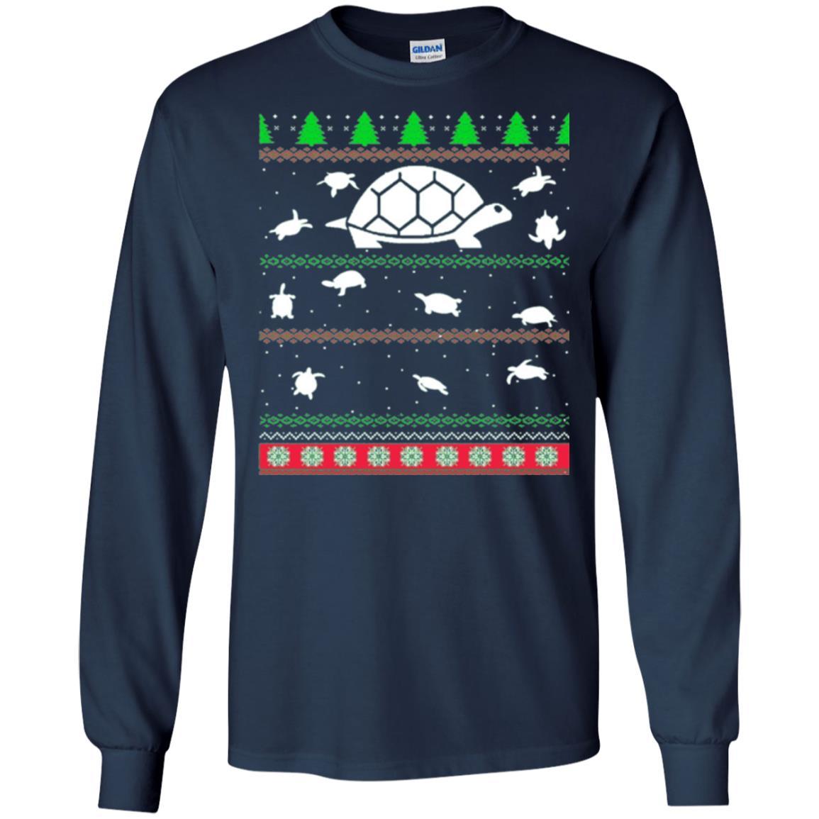 Christmas T-shirt Turtle Lover Merry Christmas Navy