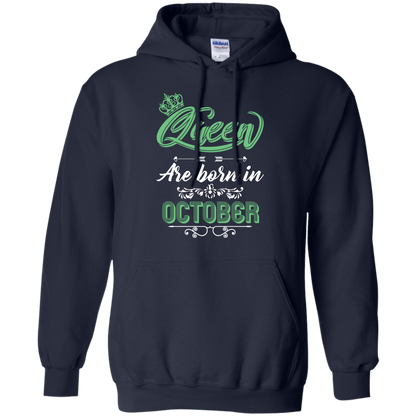 Brithday T-Shirt Queen Are Born In October Navy