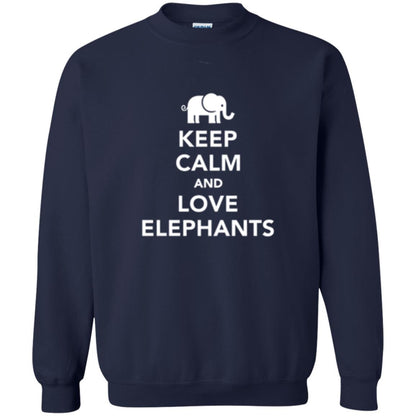 Elephant Lover T-shirt Keep Calm And Love Elephants T-shirt Navy