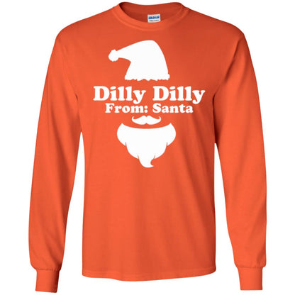 Christmas T-shirt Dilly Dilly From Santa Orange
