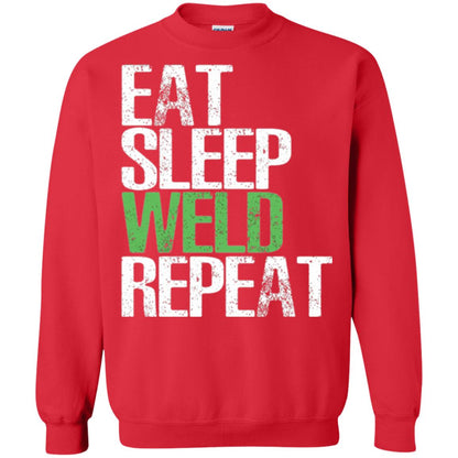 Welding T-shirt Eat Sleep Weld Repeat Red