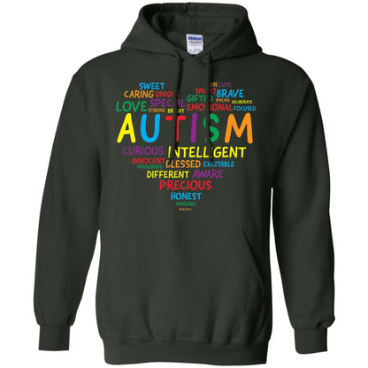 Autism Heart Autism Awareness T-shirt Forest Green