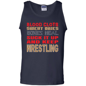 Wrestling T-shirt Blood Clots Sweat Dries Bones Heel