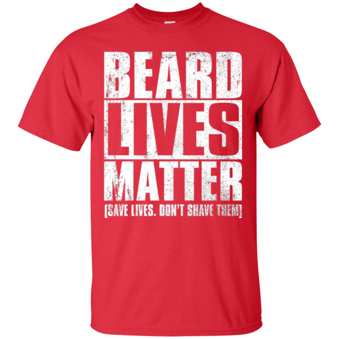 Beared Men T-shirt Beared Lives Matter Red