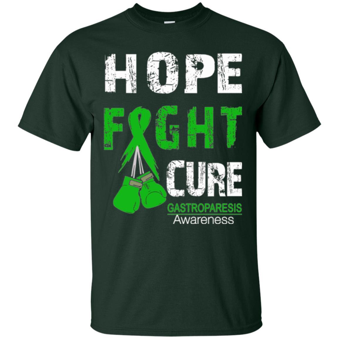 Gastroparesis Awareness T-shirt Hope Fight Cure Gastroparesis Awareness Forest Green
