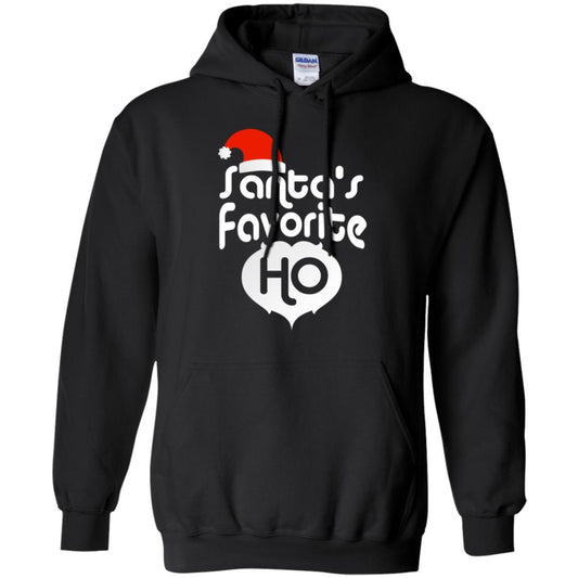 Christmas T-shirt Santa's Favorite Ho Black