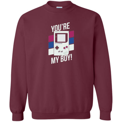 You_re My Boy Stripe Graphic Game Shirt For Boy Maroon