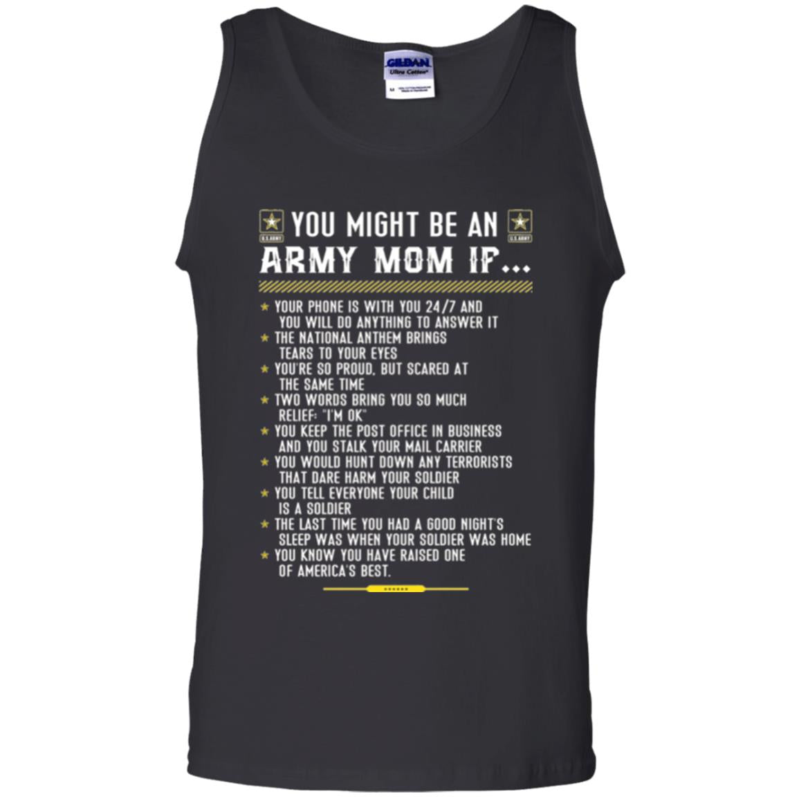Veteran T-shirt You Might Be An Army Mom If Black
