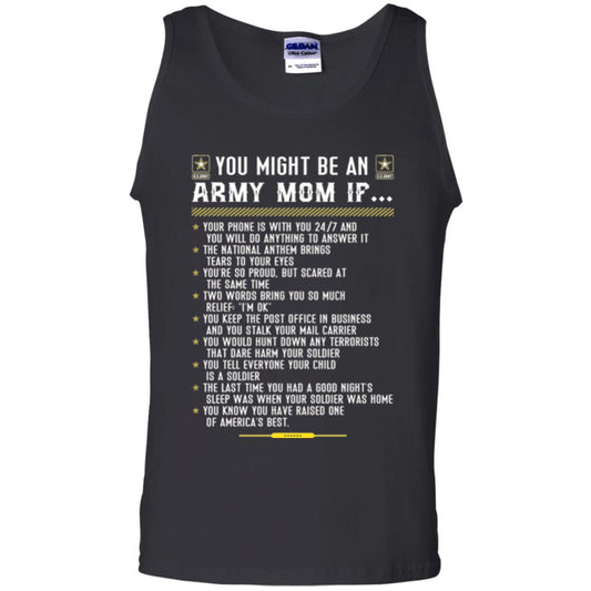 Veteran T-shirt You Might Be An Army Mom If Black