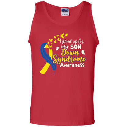 I Stand Up For My Son Down Syndrome Awareness T-shirt Red