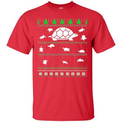 Christmas T-shirt Turtle Lover Merry Christmas Red