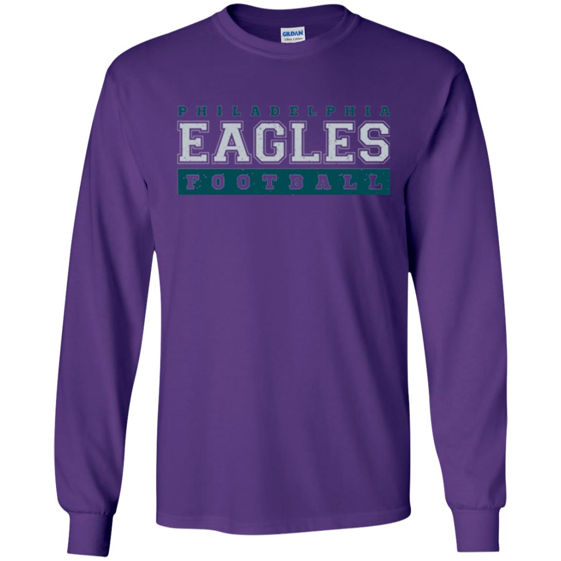 Football Lover T-shirt Philadelphia Football Fly Eagles Fly Collegiate Purple