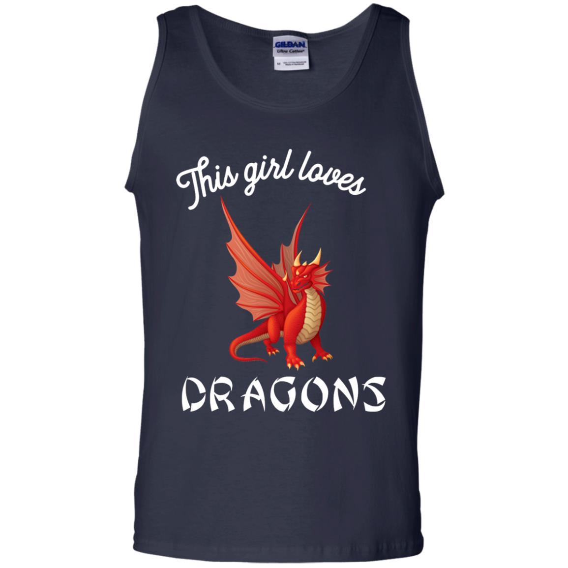 Dragon Lover T-shirt This Girl Loves Dragons T-shirt Navy