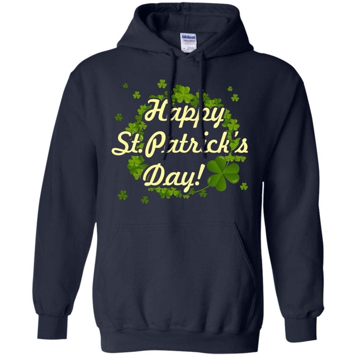 Happy St.patricks Day Shamrocks T-shirt Navy