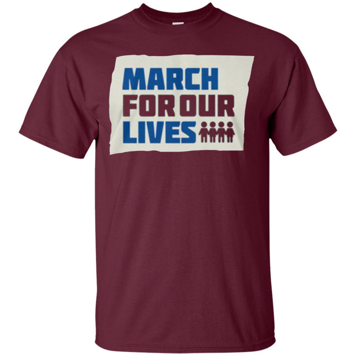 March For Our Lives Anti Gun T-shirt Maroon