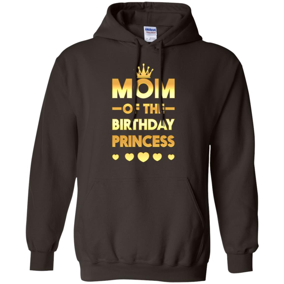 Mom Of The Birthday Princess Family T-shirt Dark Chocolate