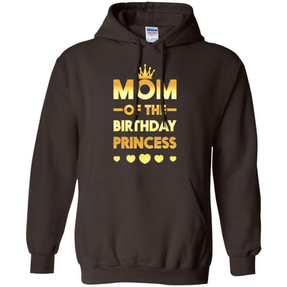 Mom Of The Birthday Princess Family T-shirt Dark Chocolate