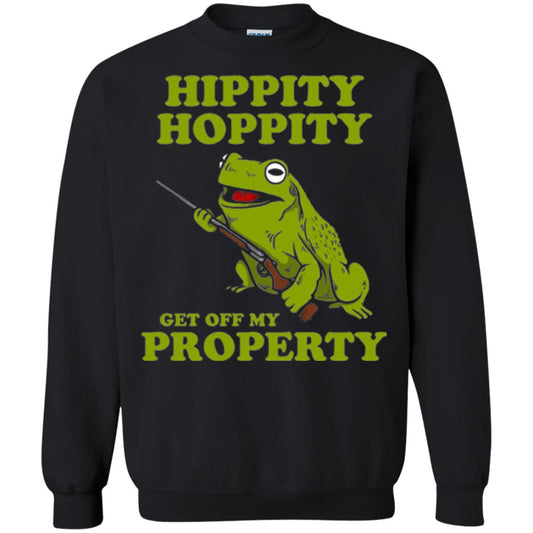 Frog Lover T-shirt Hippity Hoppity Get Off My Property Black