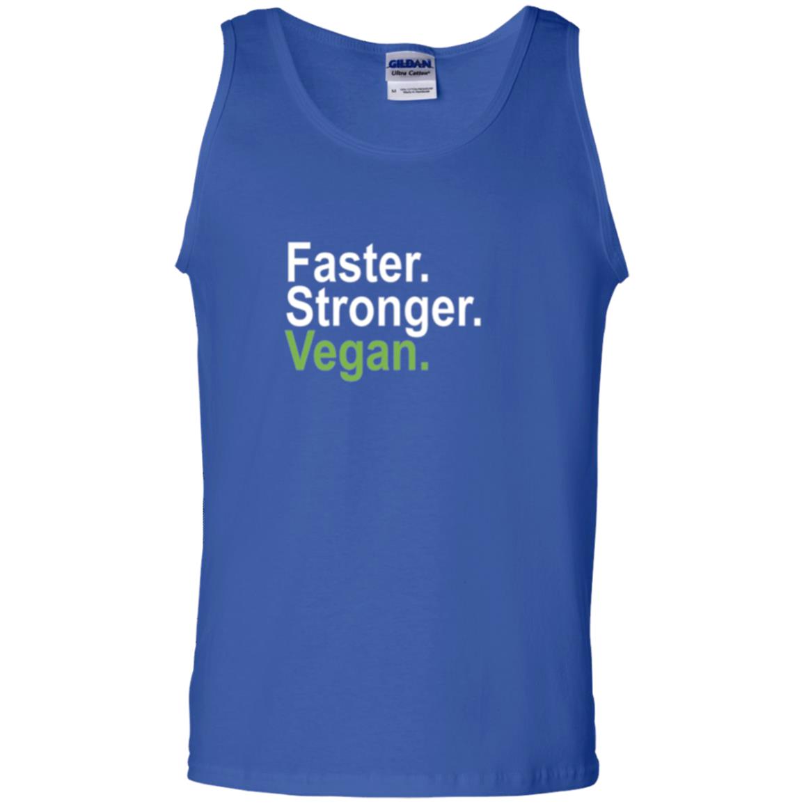 Vegetarian T-shirt Faster Stronger Vegan Royal