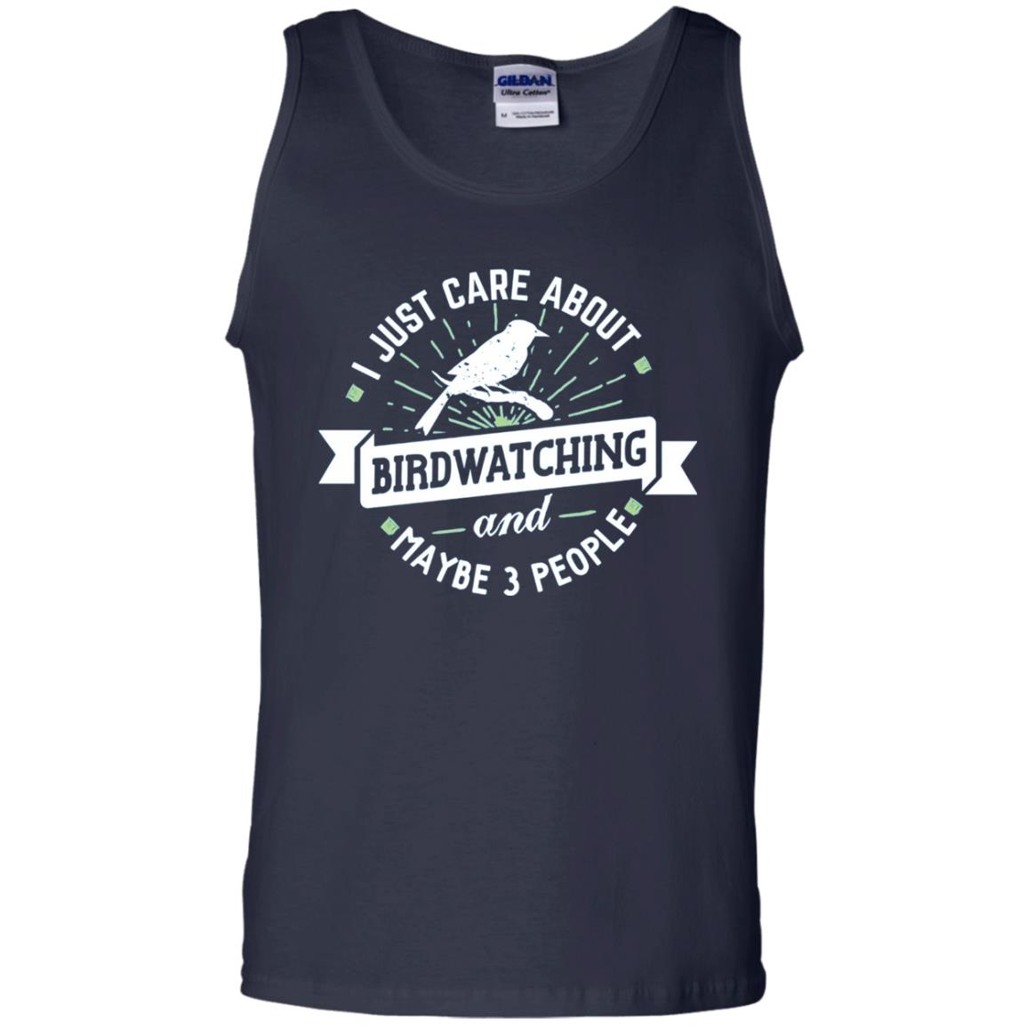 Birdwatching T-shirt I Just Care About Birdwatching Navy