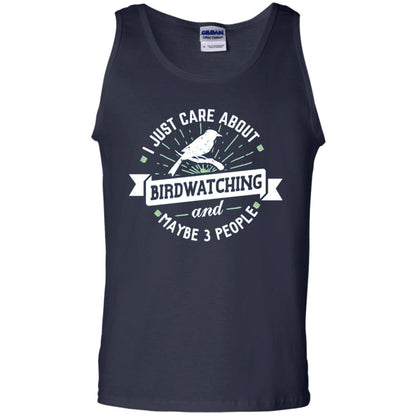 Birdwatching T-shirt I Just Care About Birdwatching Navy