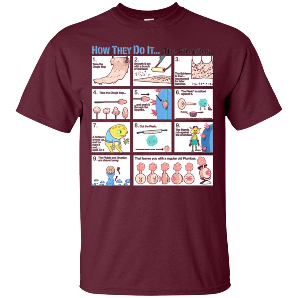 Film T-shirt How They Do Itthe Plumbus Maroon