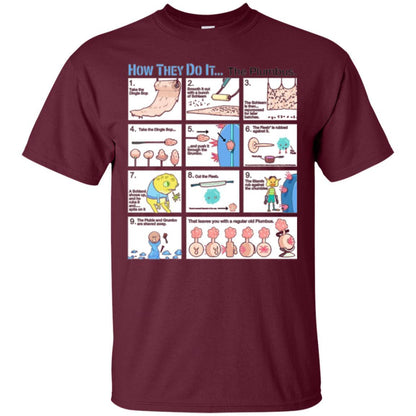 Film T-shirt How They Do Itthe Plumbus Maroon