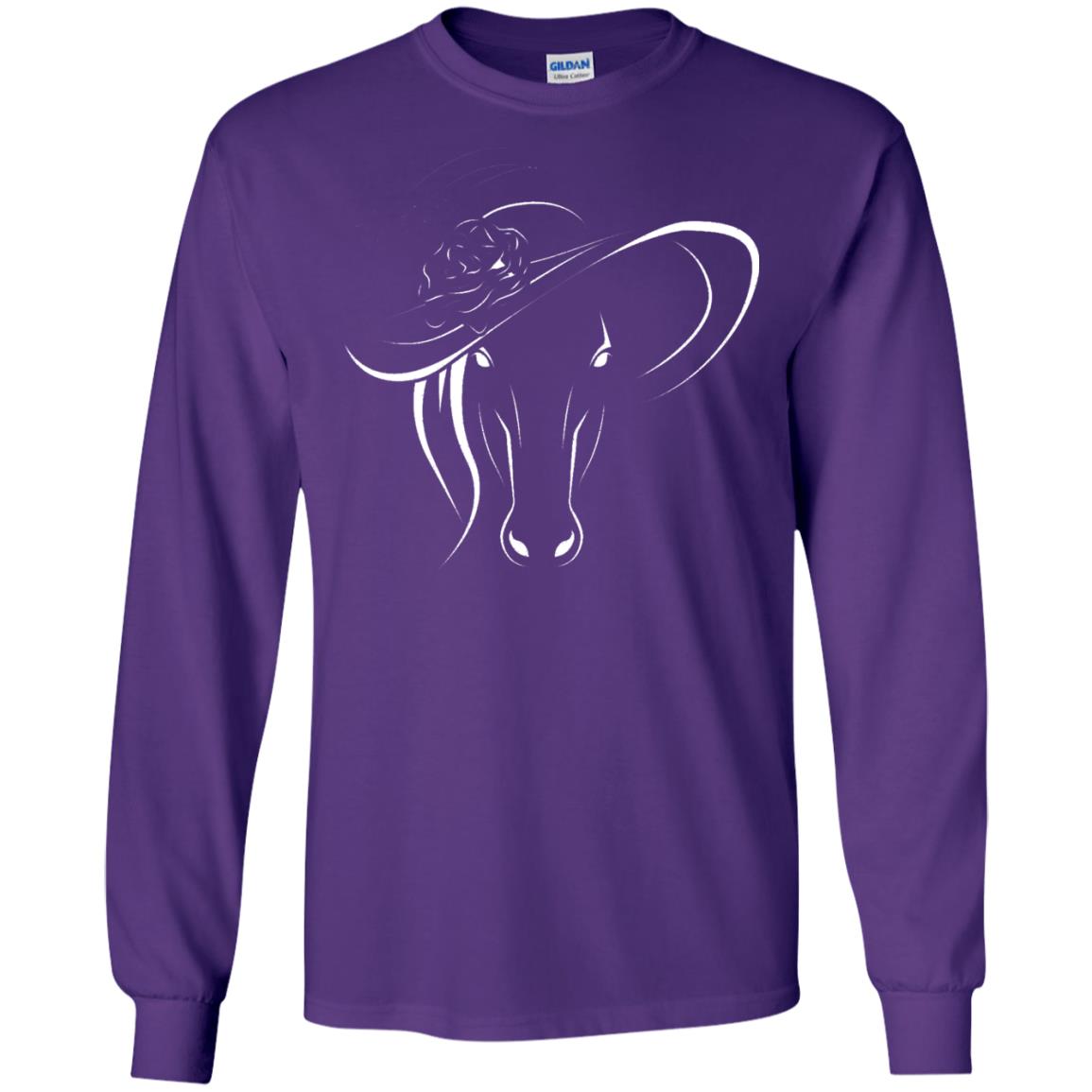 Derby Horse In Derby Womens Hat Derby Shirt Purple