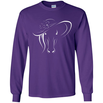 Derby Horse In Derby Womens Hat Derby Shirt Purple