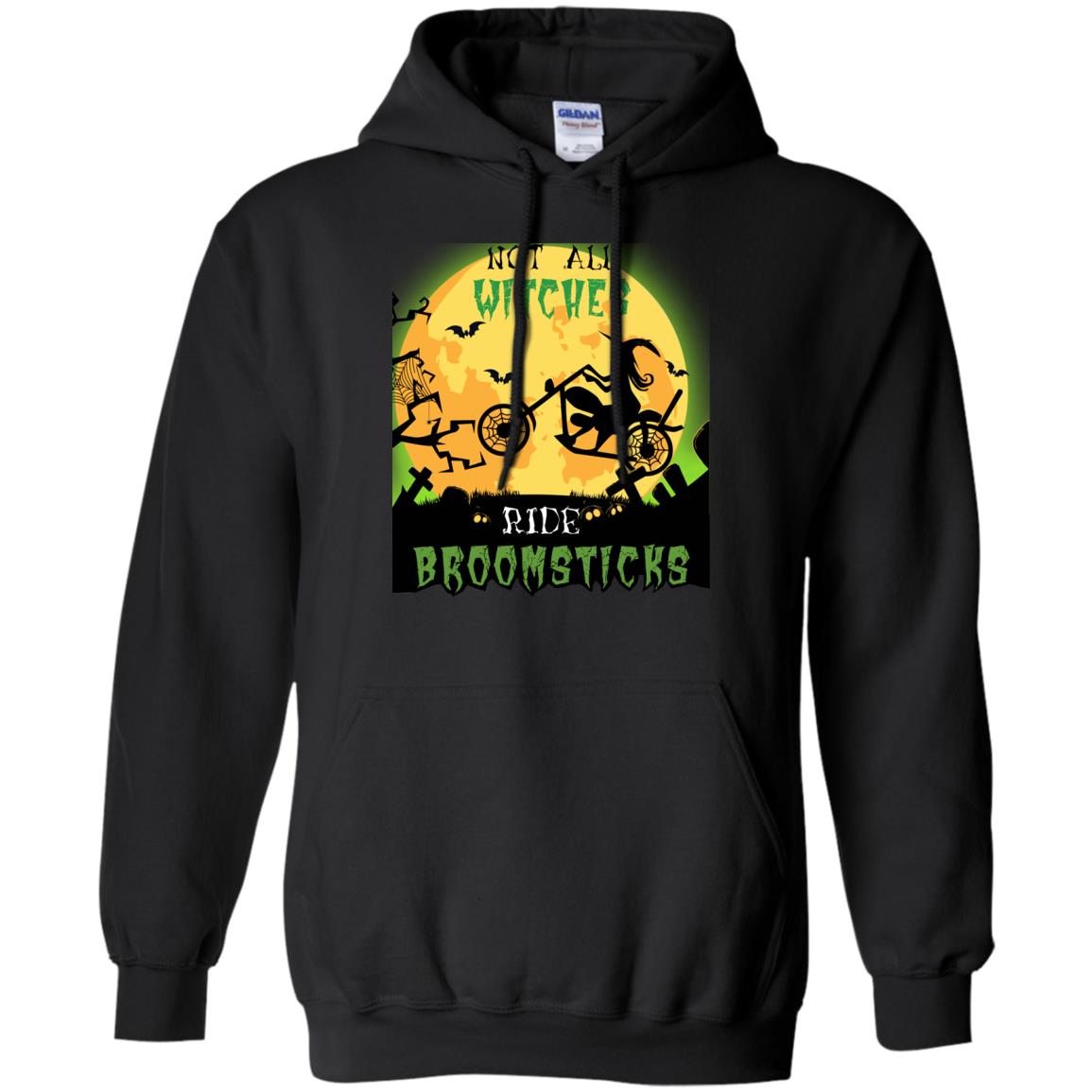 Not All Witches Ride Broomsticks Witches Ride A Motorcycle Funny Halloween Shirt Black