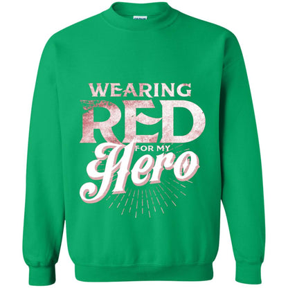 Wearing Red For My Hero Proud Us Army Shirt Irish Green