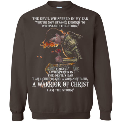 Warrior T-shirt I Am A Child Of God A Woman Of Faith T-shirt Dark Chocolate