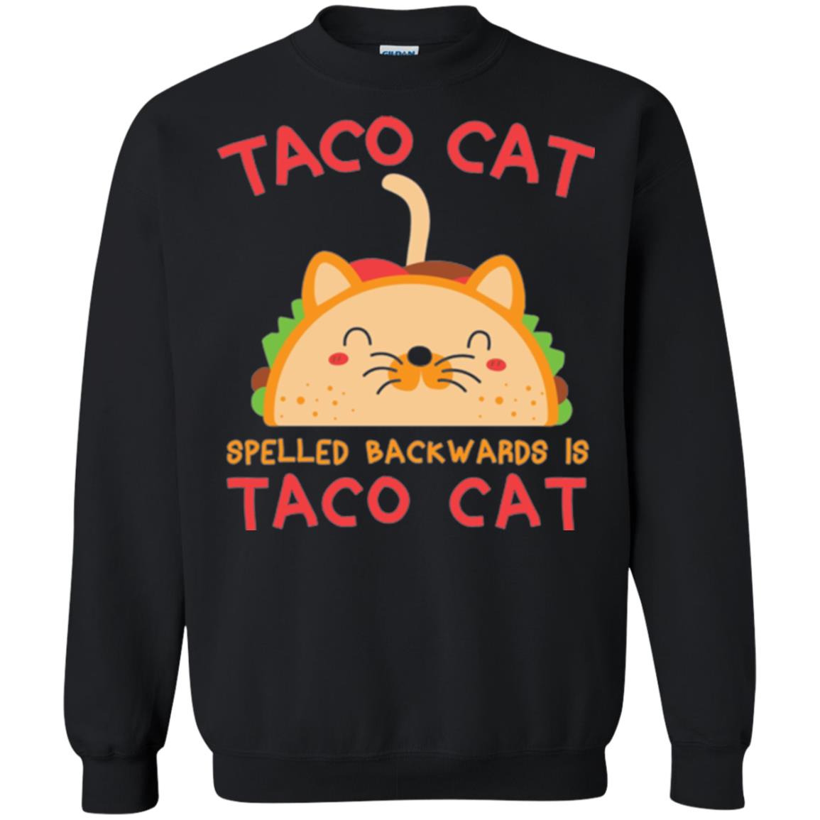 Taco Cat T-shirt Spelled Backwards Is Taco Cat Black