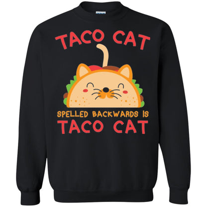 Taco Cat T-shirt Spelled Backwards Is Taco Cat Black