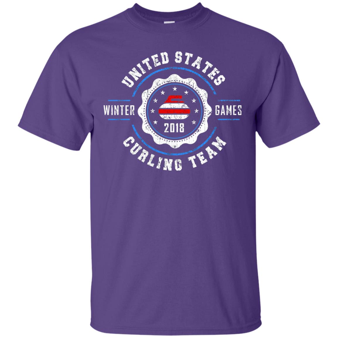 Usa Winter Curling 2018 T-shirt Purple