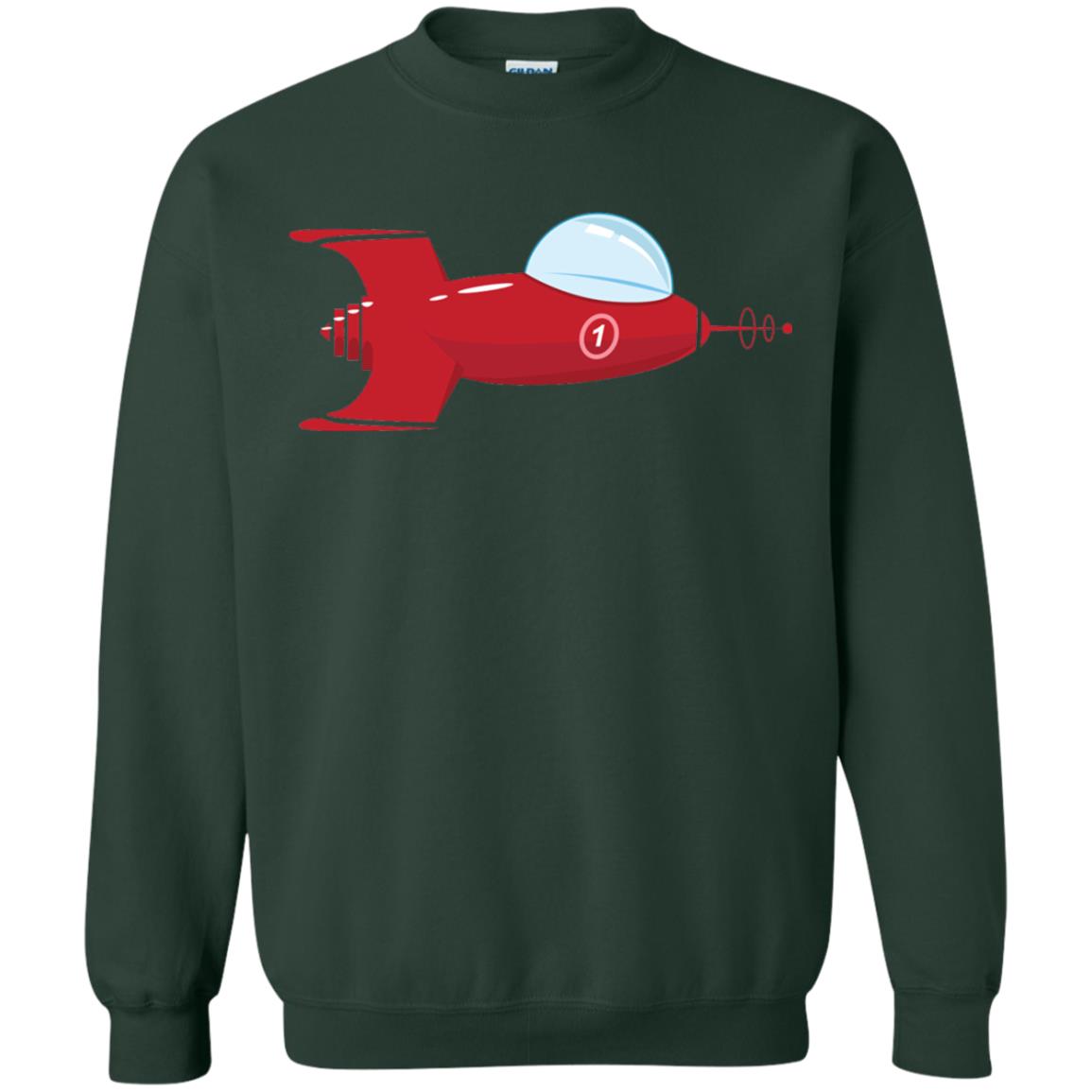 Vintage Spaceship Video Game Gamer T-shirt Forest Green