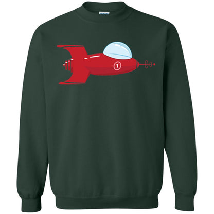 Vintage Spaceship Video Game Gamer T-shirt Forest Green