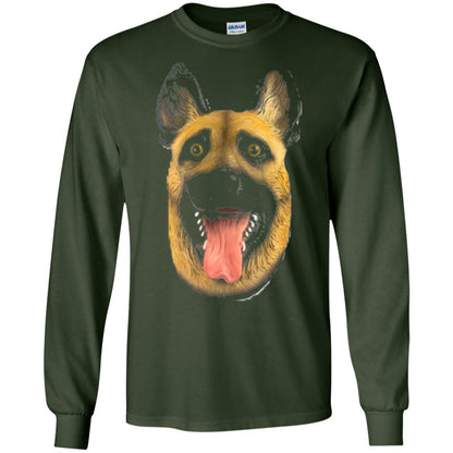 Dog Lover T-shirt Creepy Dog Head T-shirt Forest Green