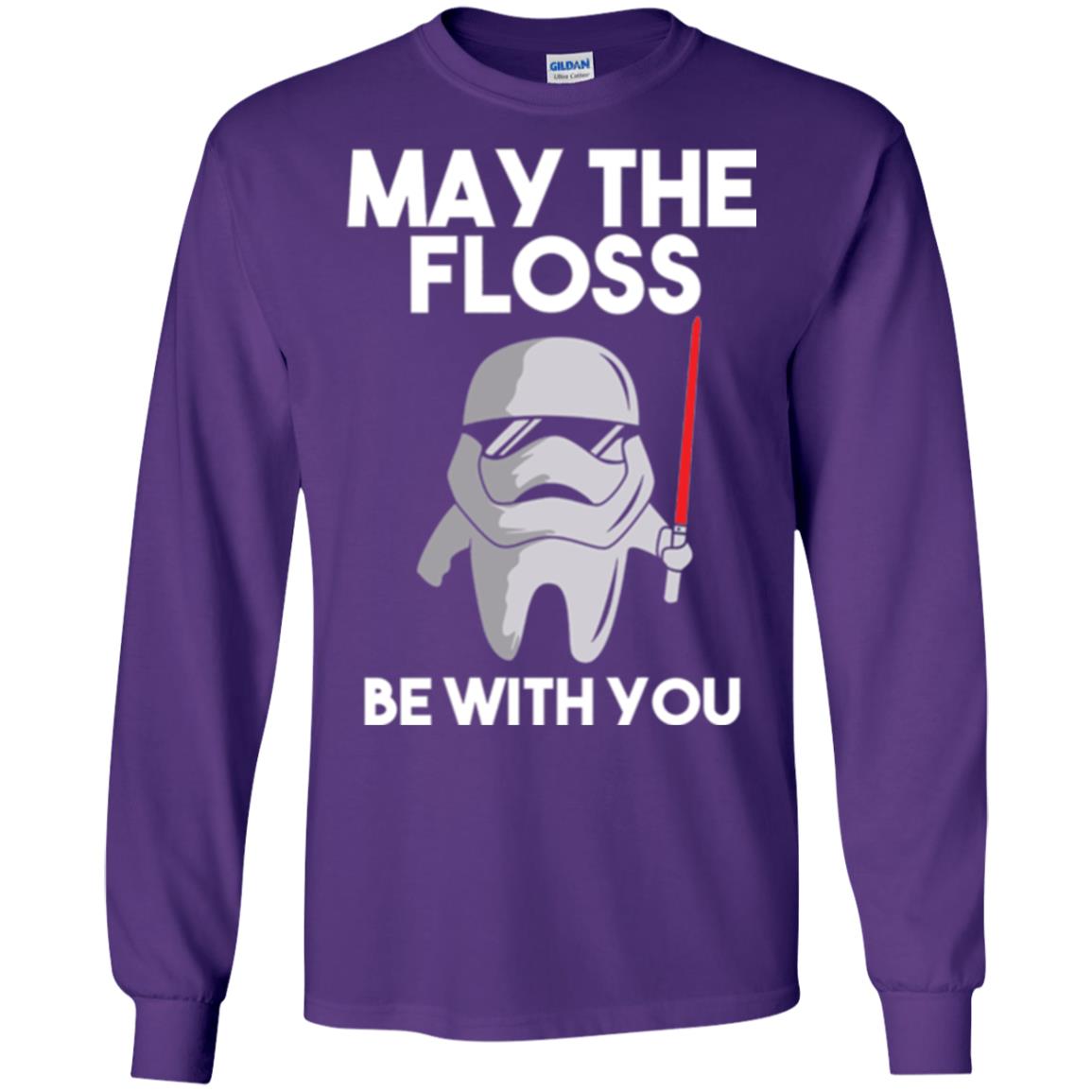 Dentist T-shirt May The Floss Be With You T-shirt Purple