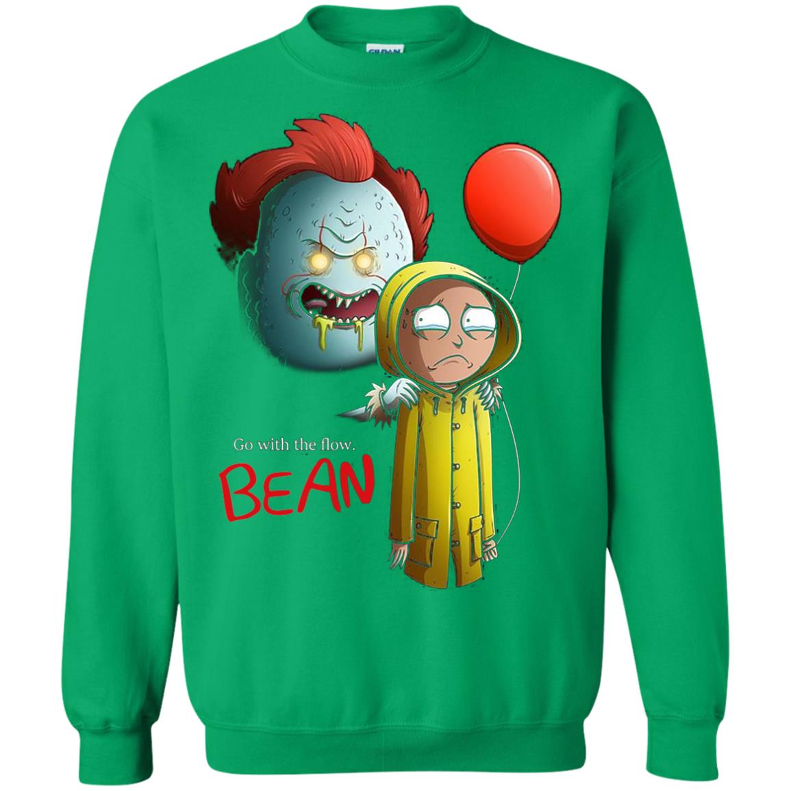 Go With The Flow It And Bean Horror Movie Shirt Irish Green