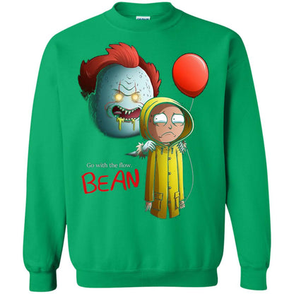 Go With The Flow It And Bean Horror Movie Shirt Irish Green