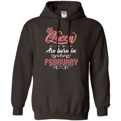 Brithday T-Shirt Queen Are Born In February Dark Chocolate