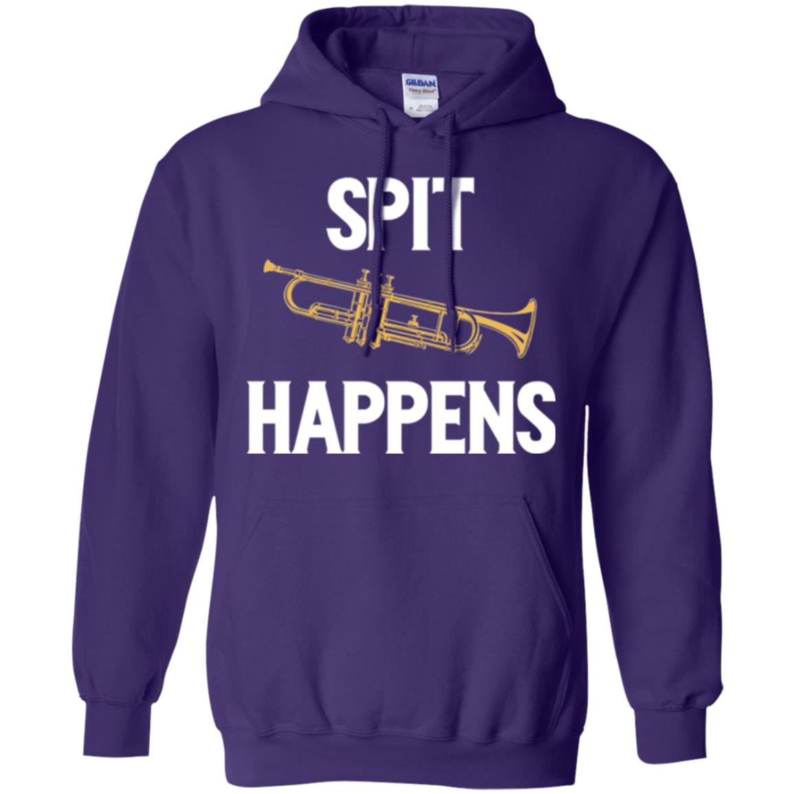 Trumpet Players T-shirt Spit Happens Purple