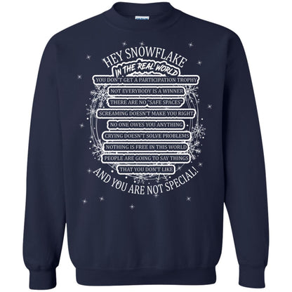 Hey Snowflake In The Real World You Don_t Get A Participation Trophy Military T-shirt Navy